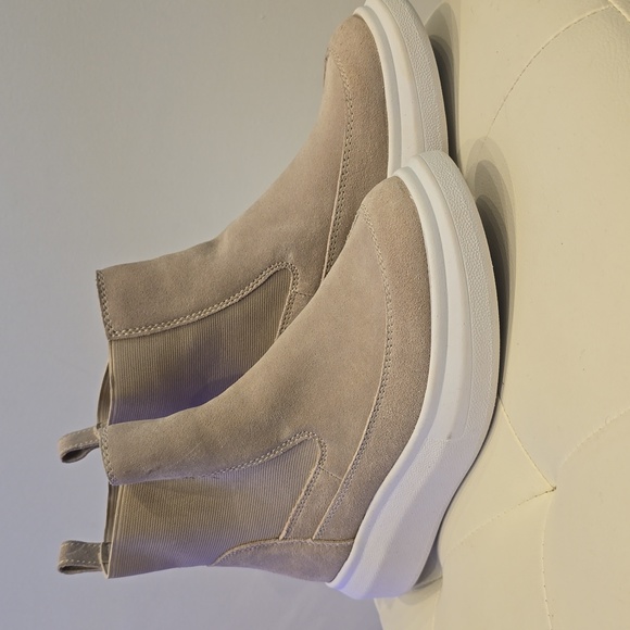 Etna Nurture Suede leather slip-on rebalance beige chunky sole boots NEW 8 9 9.5 - Picture 5 of 6